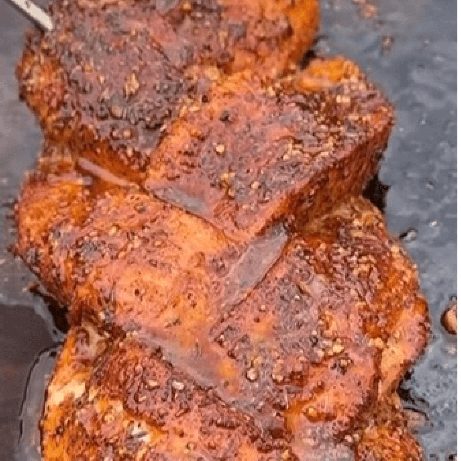 Cajun salmon with cajun honey butter glaze