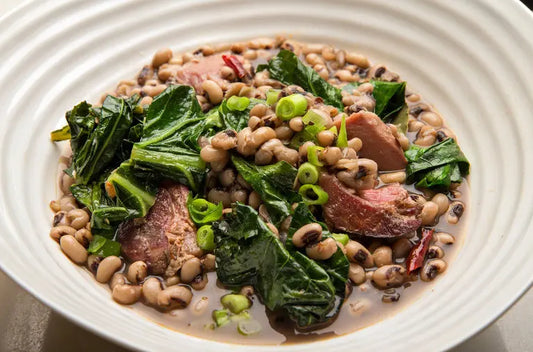 Black-Eyed Peas and Collard Greens with Ham